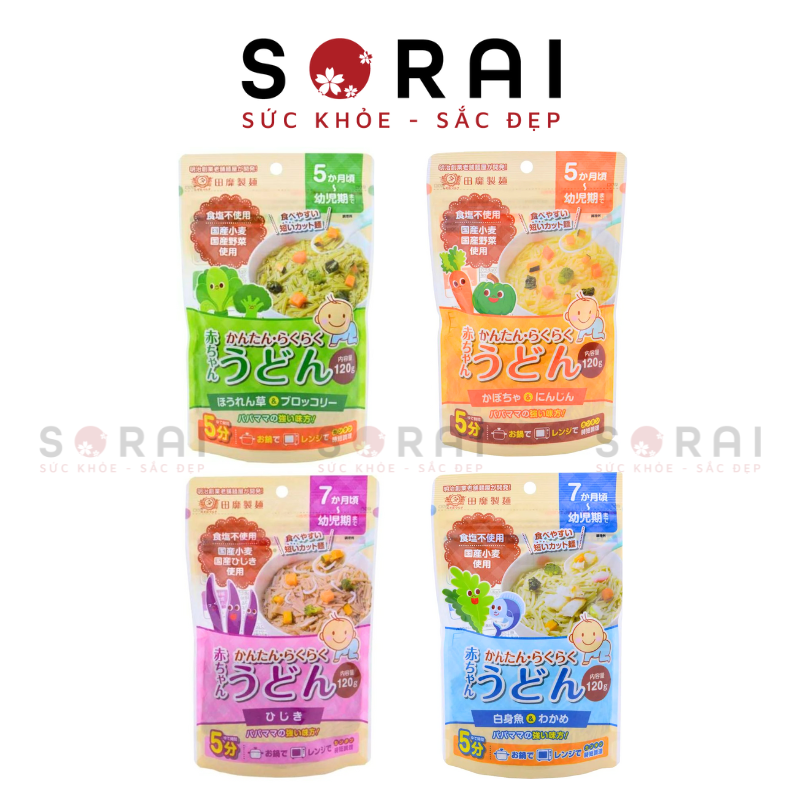 Mì Udon ăn dặm Nhật bản cho bé từ 5 tháng nhiều vị