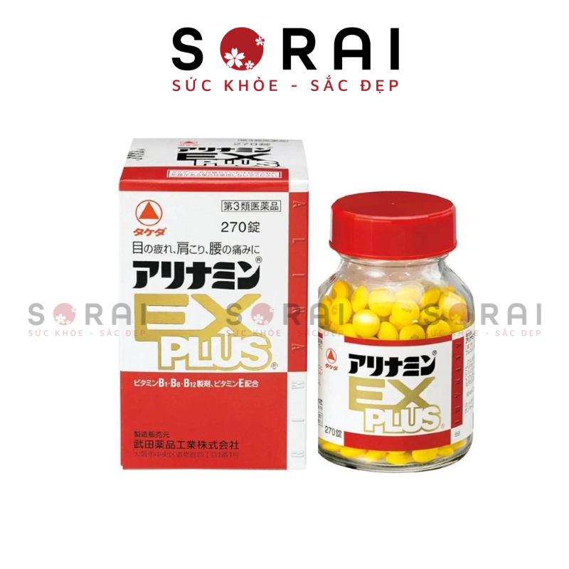 Viên uống Arinamin giảm mỏi mắt, đau cơ, khớp, dây thần kinh, tê bì chân tay lọ 270 viên