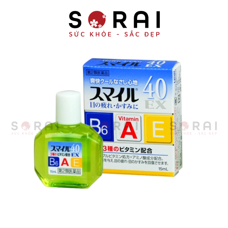 Nước nhỏ mắt Smile Lion Nhật Bản 15ml dưỡng mắt, mát lạnh