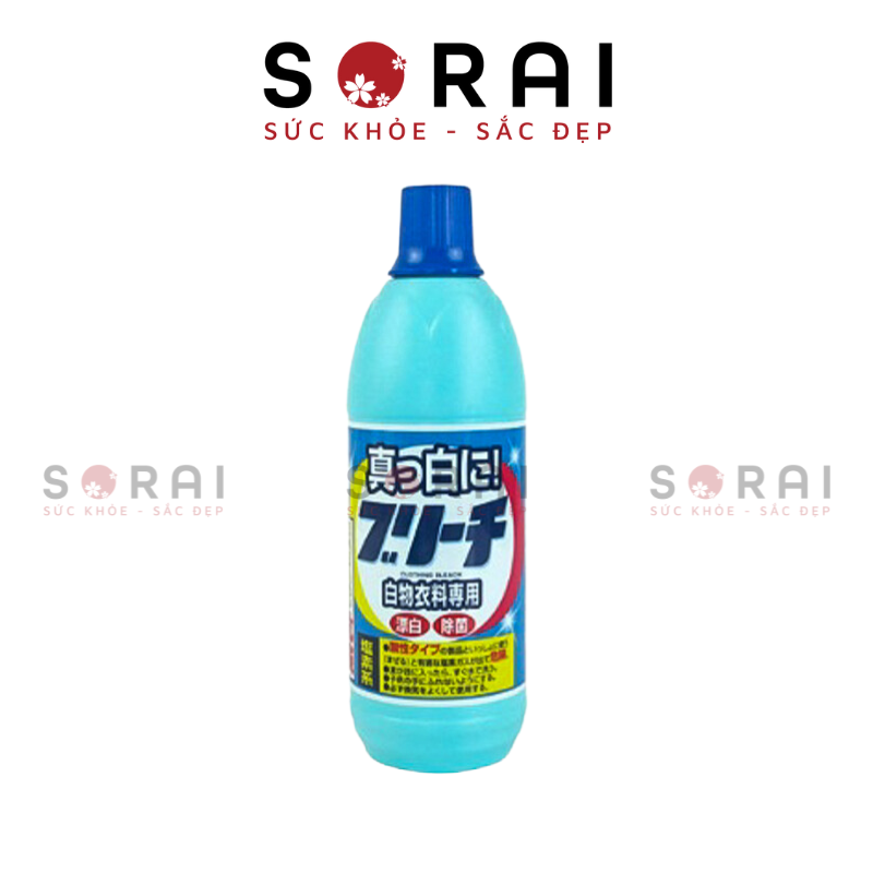 Nước tẩy quần áo trắng Nhật Bản Rocket loại nhỏ 600ml