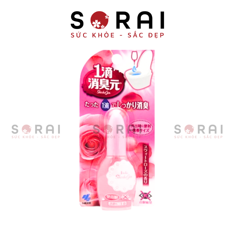 Nước nhỏ thơm bồn cầu Kobayashi Shoshugen 20ml (2 mùi hương) Hoa hồng