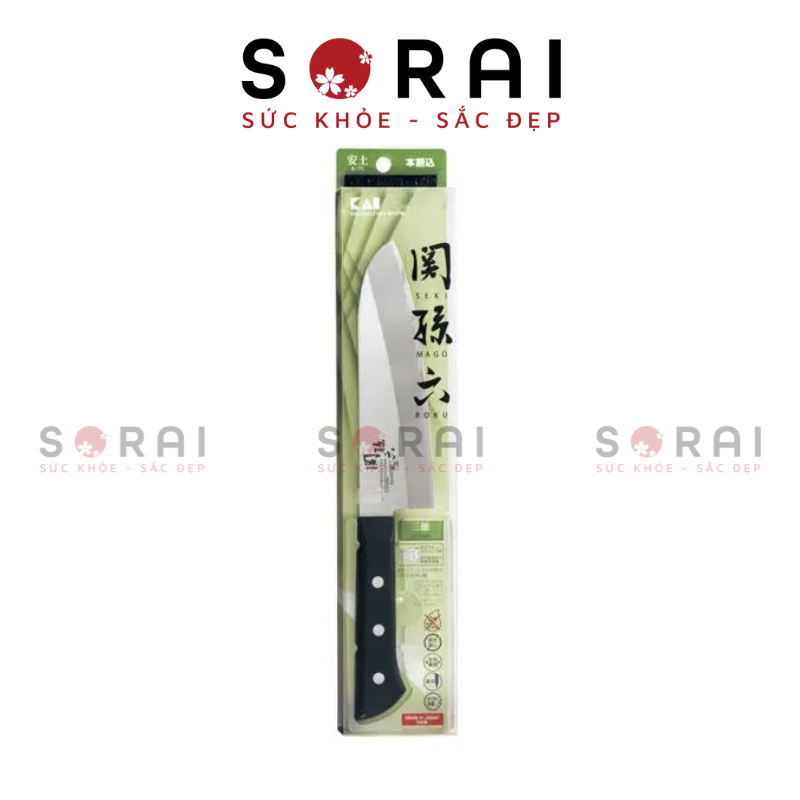 Dao bếp Nhật Bản cao cấp KAI Azuchi Santoku AE5141 165mm