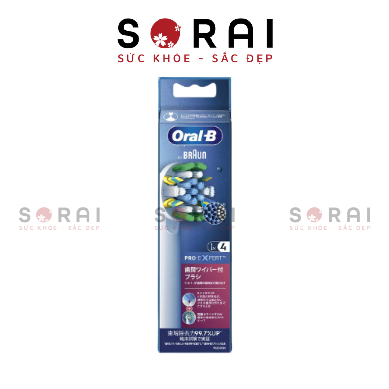 Set đầu thay bàn chải điện Oral B Nhật Bản 4 cái