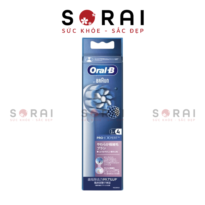 Set đầu thay bàn chải điện Oral B Nhật Bản 4 cái