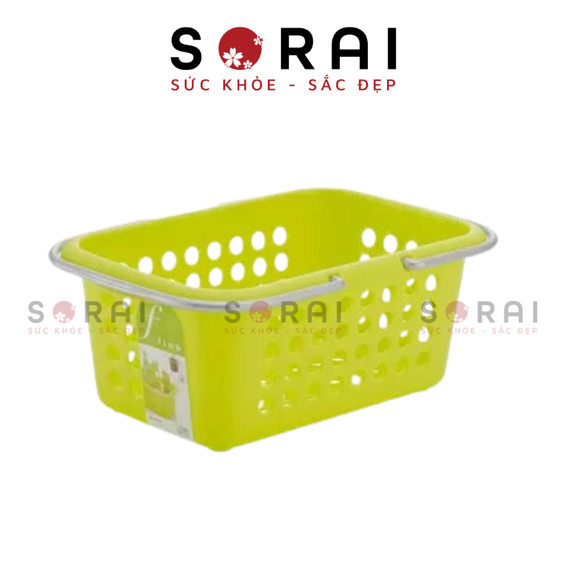 Giỏ đựng đồ có quai Fine Nhật Bản màu xanh lá 