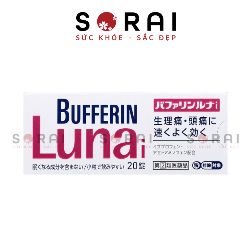 Viên uống giảm đau bụng kinh cho phụ nữ Bufferin Lunai Nhật Bản 20 viên