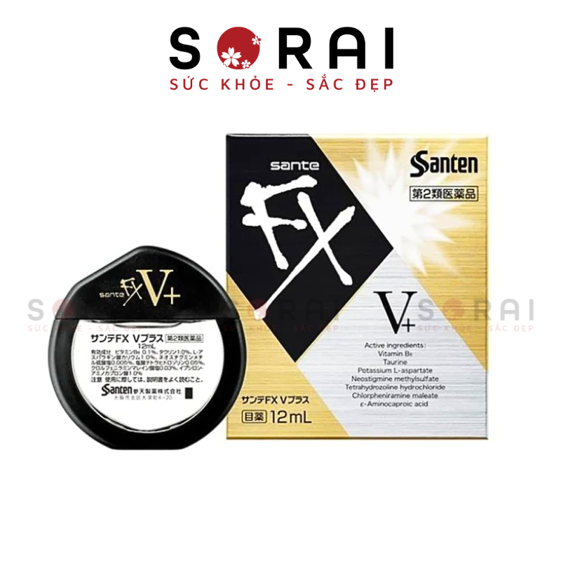 Nước nhỏ mắt, dưỡng mắt Santen FX Neo V+ Nhật bản 12ml