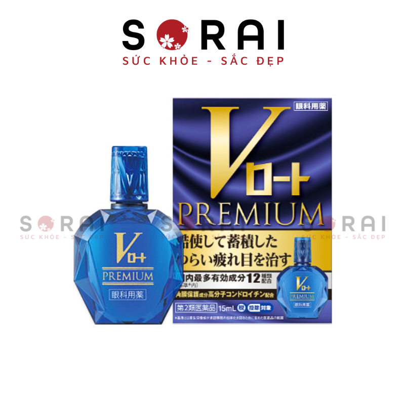 Nhỏ mắt, dưỡng mắt Vrohto Premium dành cho người đau mắt, mỏi mắt
