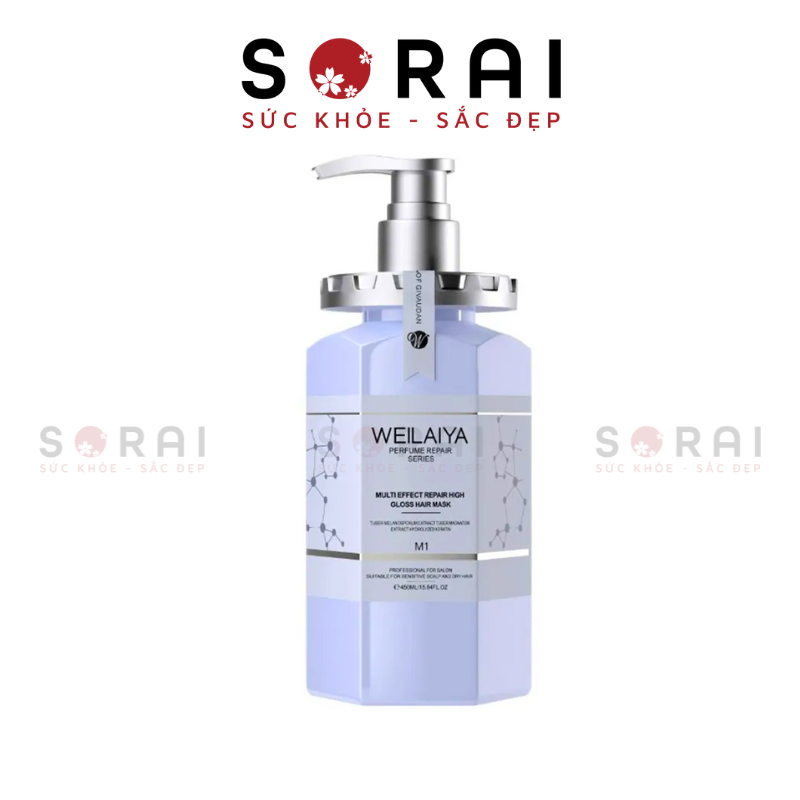 Dầu hấp, ủ Weilaya phục hồi tóc hư tổn đa tầng chai 450ml