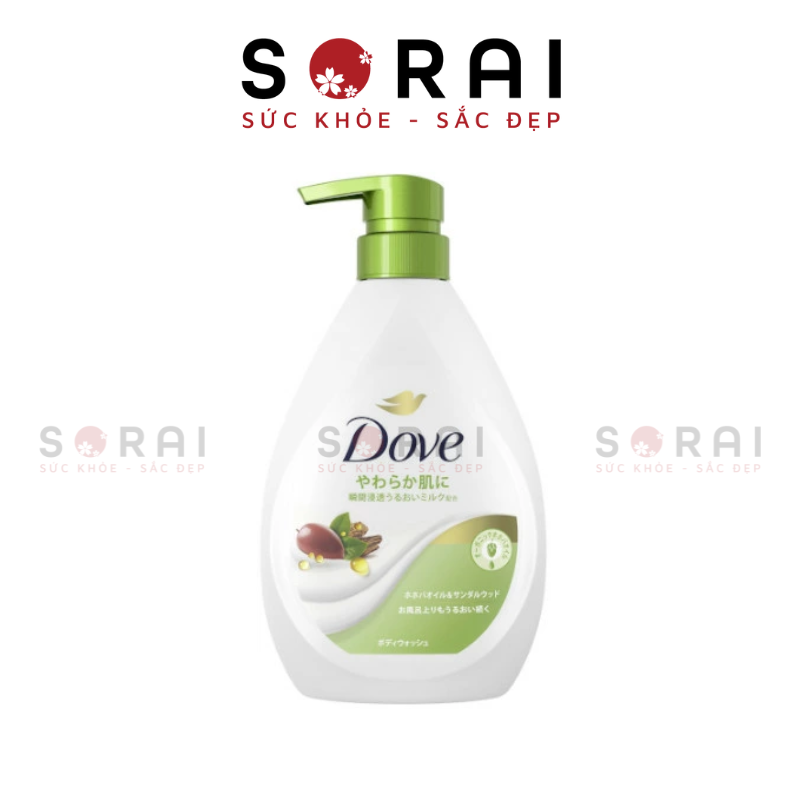 Sữa tắm Dove Nhật Bản chiết xuất dầu Joba, gỗ đàn hương 470gr