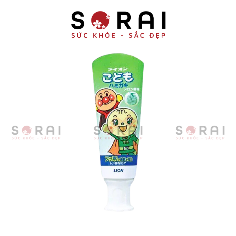 Kem đánh răng trẻ em Lion Nhật Bản vị dưa gang