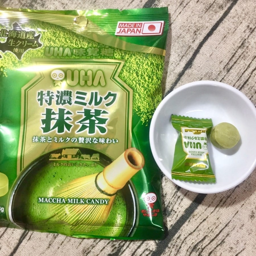 Kẹo trà xanh sữa UHA Nhật Bản 58g
