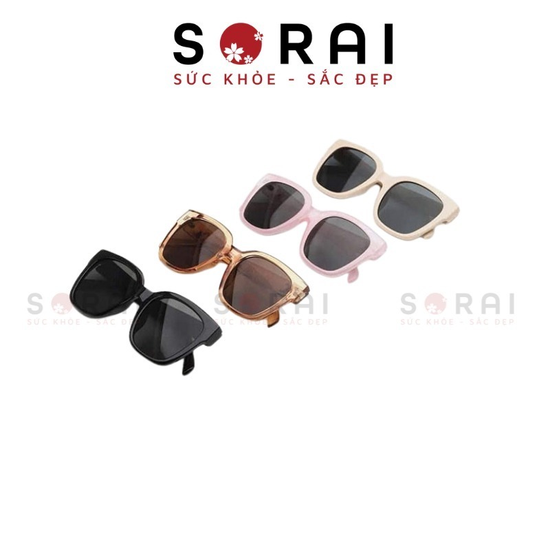 Kính chống nắng UV  Clover Nhật Bản màu be