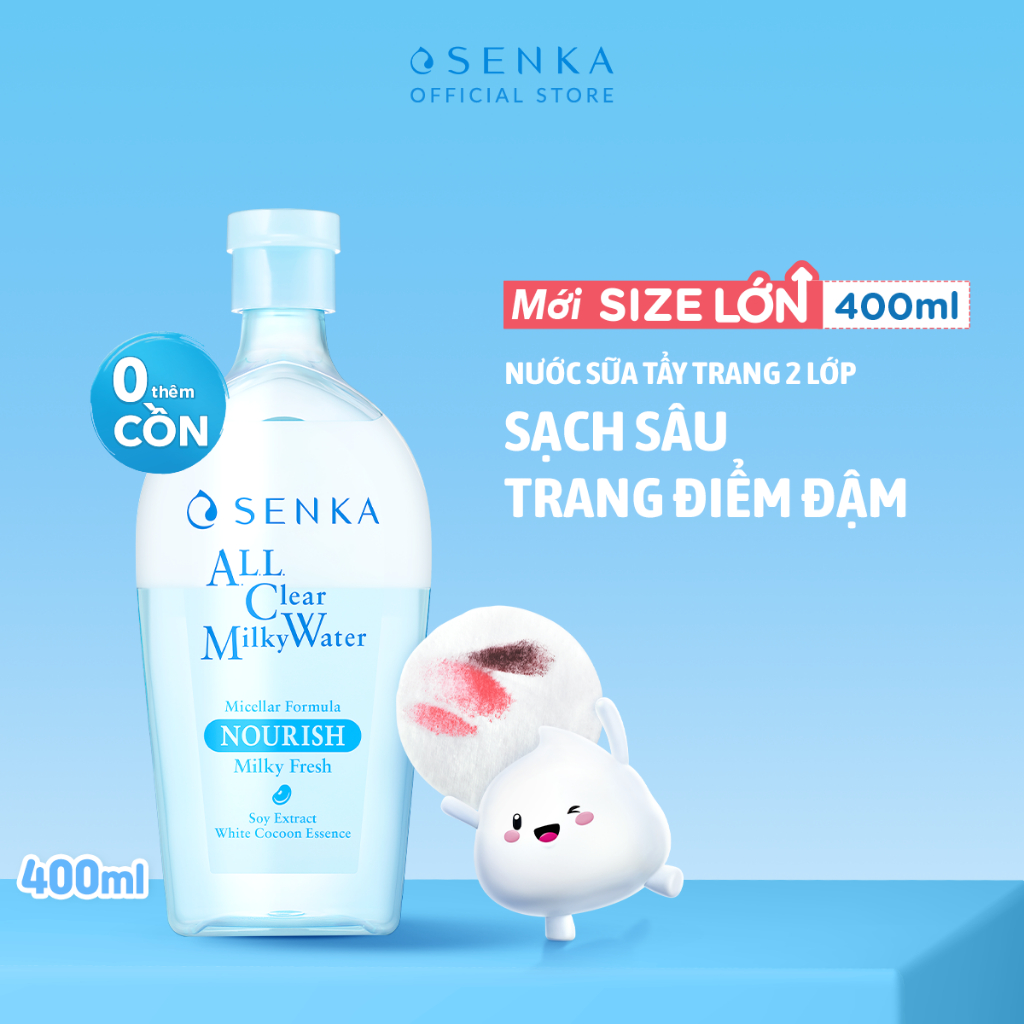 Nước tẩy trang Senka Nhật bản, mẫu mới 400ml