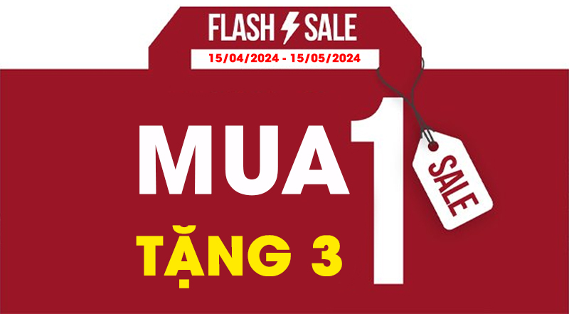 Khuyến mại chào mừng 30/4 và 1/5 mua 1 tặng 3