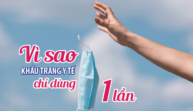 Vì sao khẩu trang y tế chỉ dùng được 1 lần?