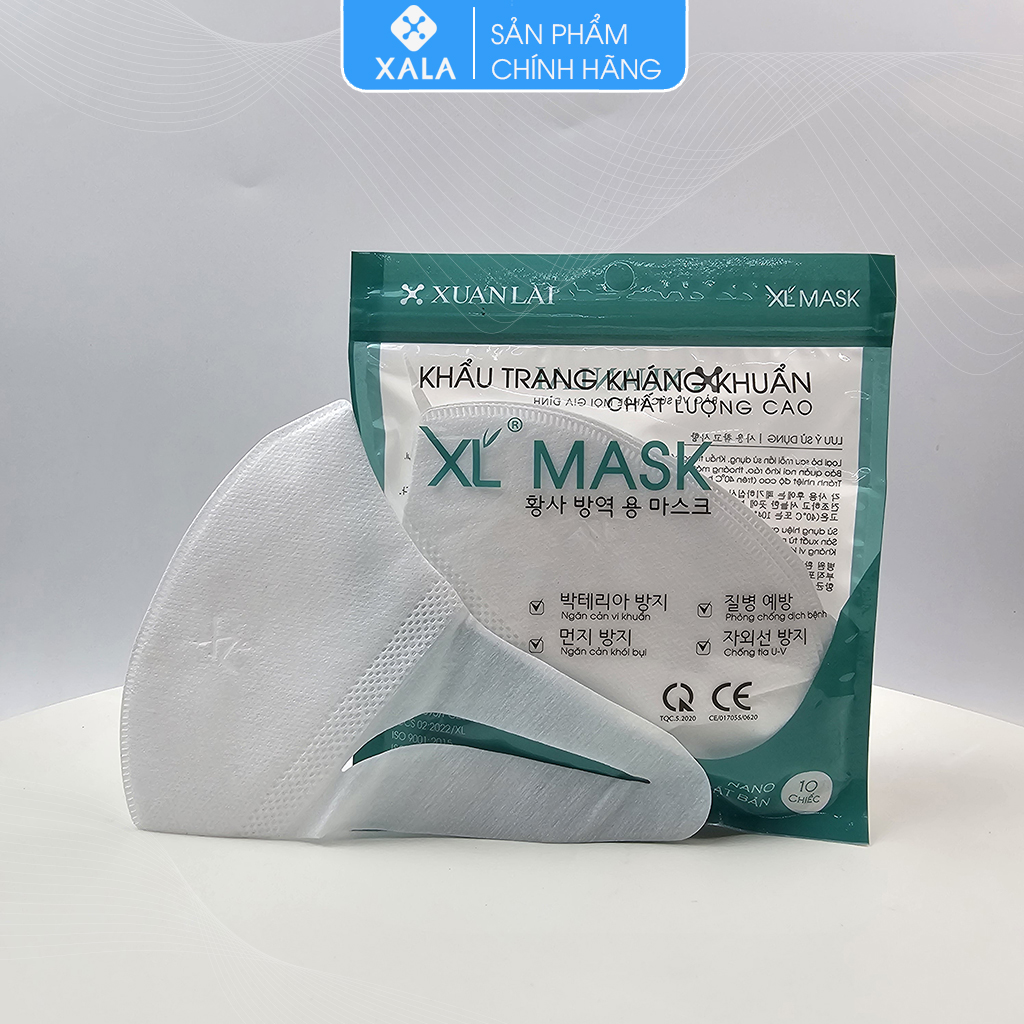 Khẩu trang XL 3D Mask túi ZIP (10 chiếc)