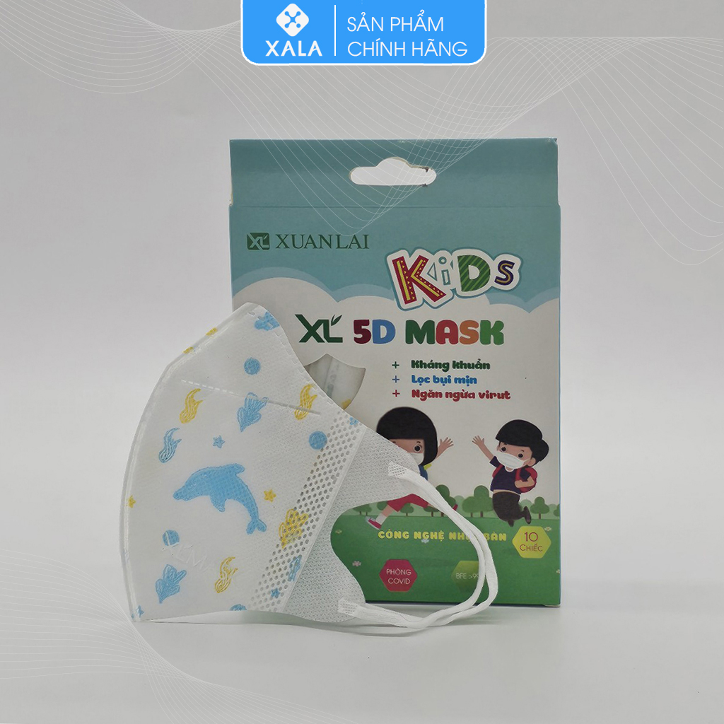 Khẩu trang 5D trẻ em XL Mask ( hộp 10 chiếc)