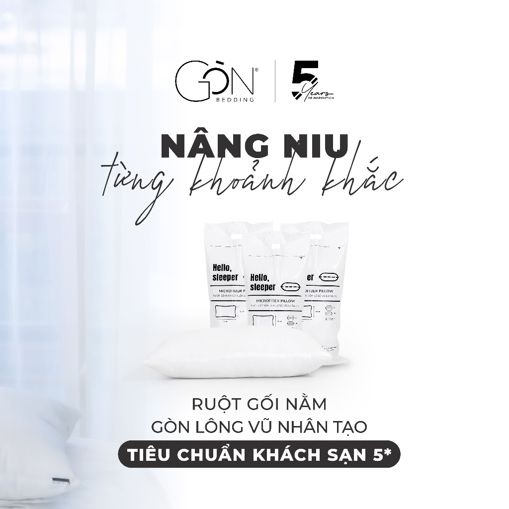 Ruột Gối Nằm Gòn Bi Kích Thước 50x70 cm