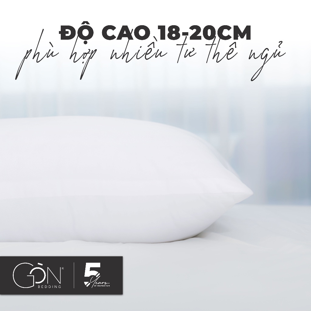 Ruột Gối Nằm Gòn Lông Vũ Kích Thước 50x70 cm