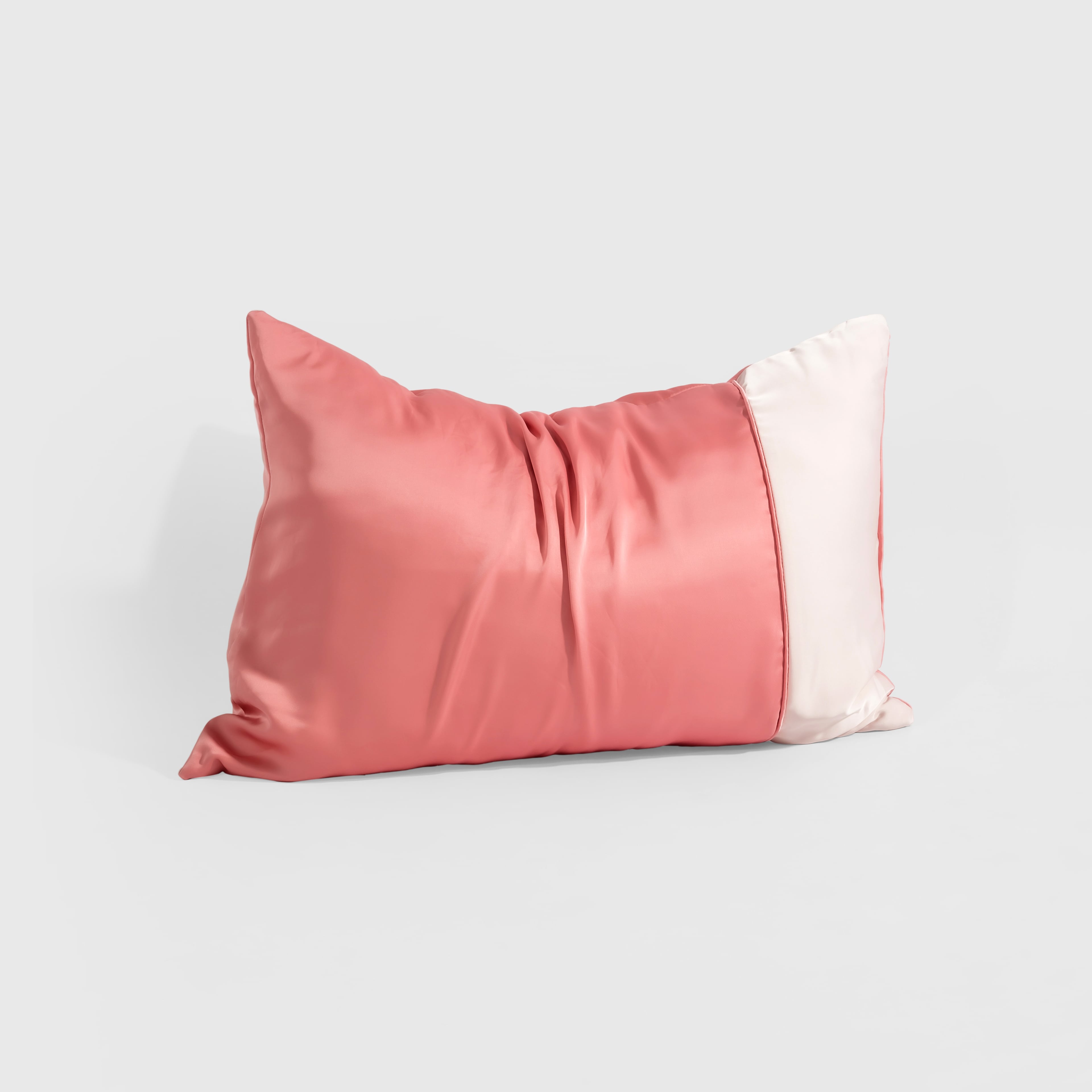 [Elegant] Vỏ Gối Nằm Lụa Satin Premium Cao Cấp Phối 2 Màu Trơn Phong Cách Thanh Lịch 50x70 cm