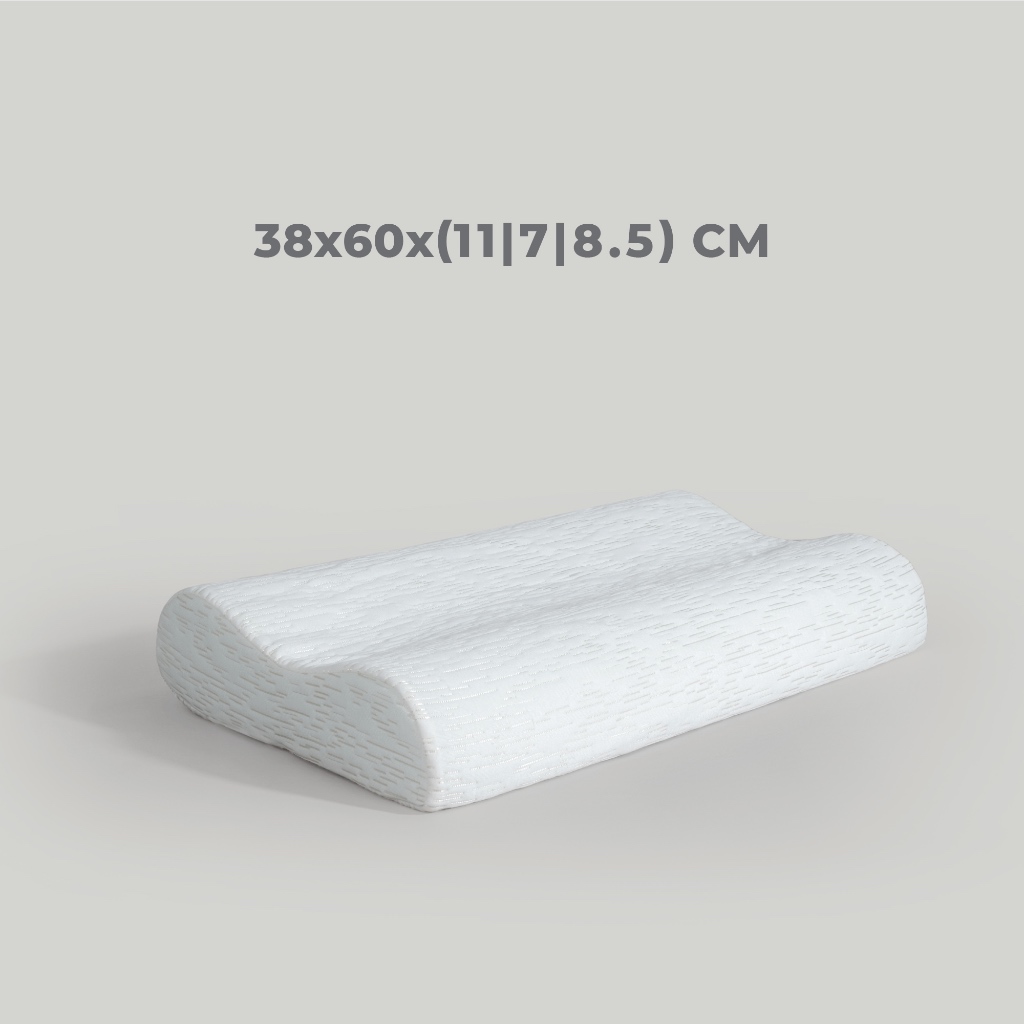 Gối Ngủ Foam Thiết Kế Công Thái Học Chống Đau Mỏi Vai Gáy 30x50, 38x60 cm