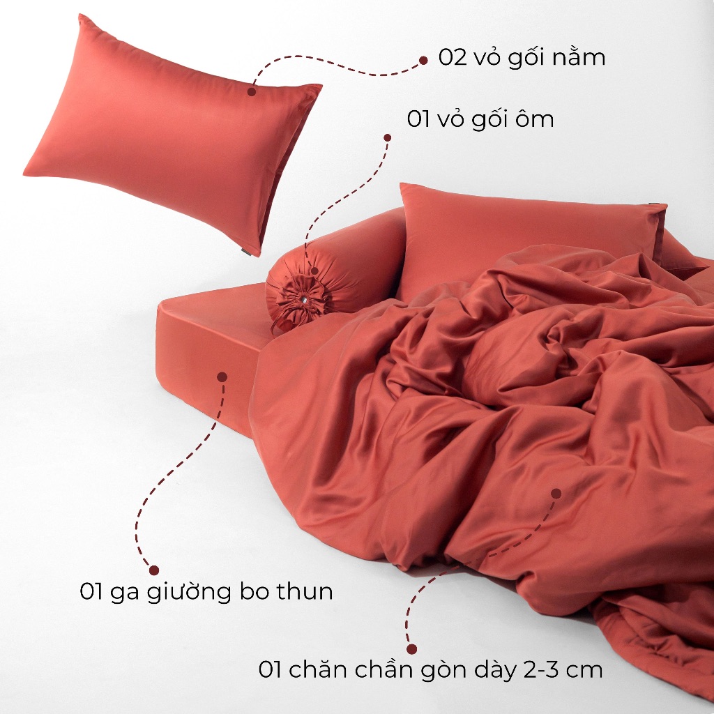 [Luxury] Bộ Chăn Ga Gối Lụa Tencel Phong Cách Sang Trọng