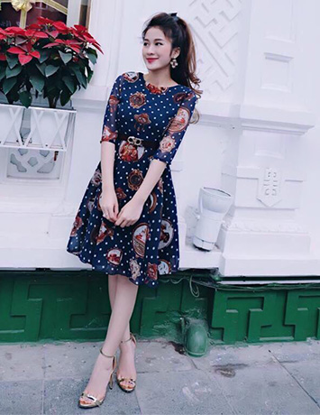 Kiểu đầm voan de thương