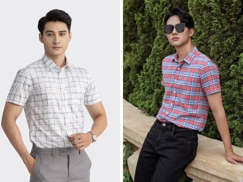 áo sọc caro nam