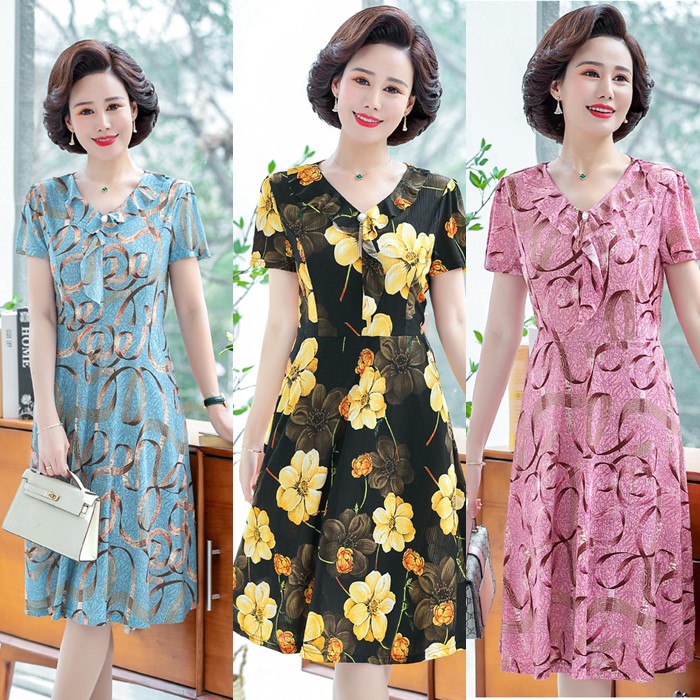 đầm voan trung niên