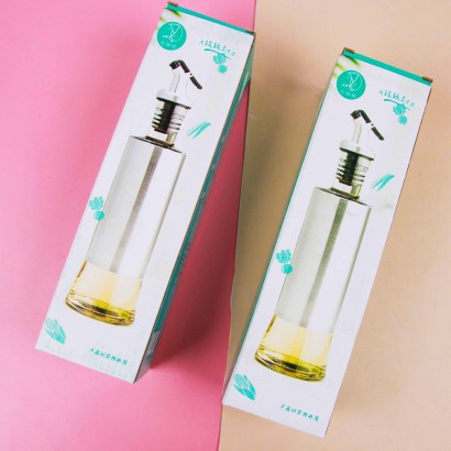 [ Đồng giá 19k] chai lọ đựng dầu thủy tinh thép 1008 (300ml)