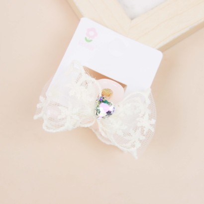 [ Đồng giá 19k]  Kẹp tóc nơ đính đá pha lê thanh lịch