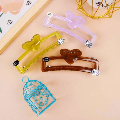 [ Đồng giá 19k] Bộ kẹp tóc pha lê hình trái tim