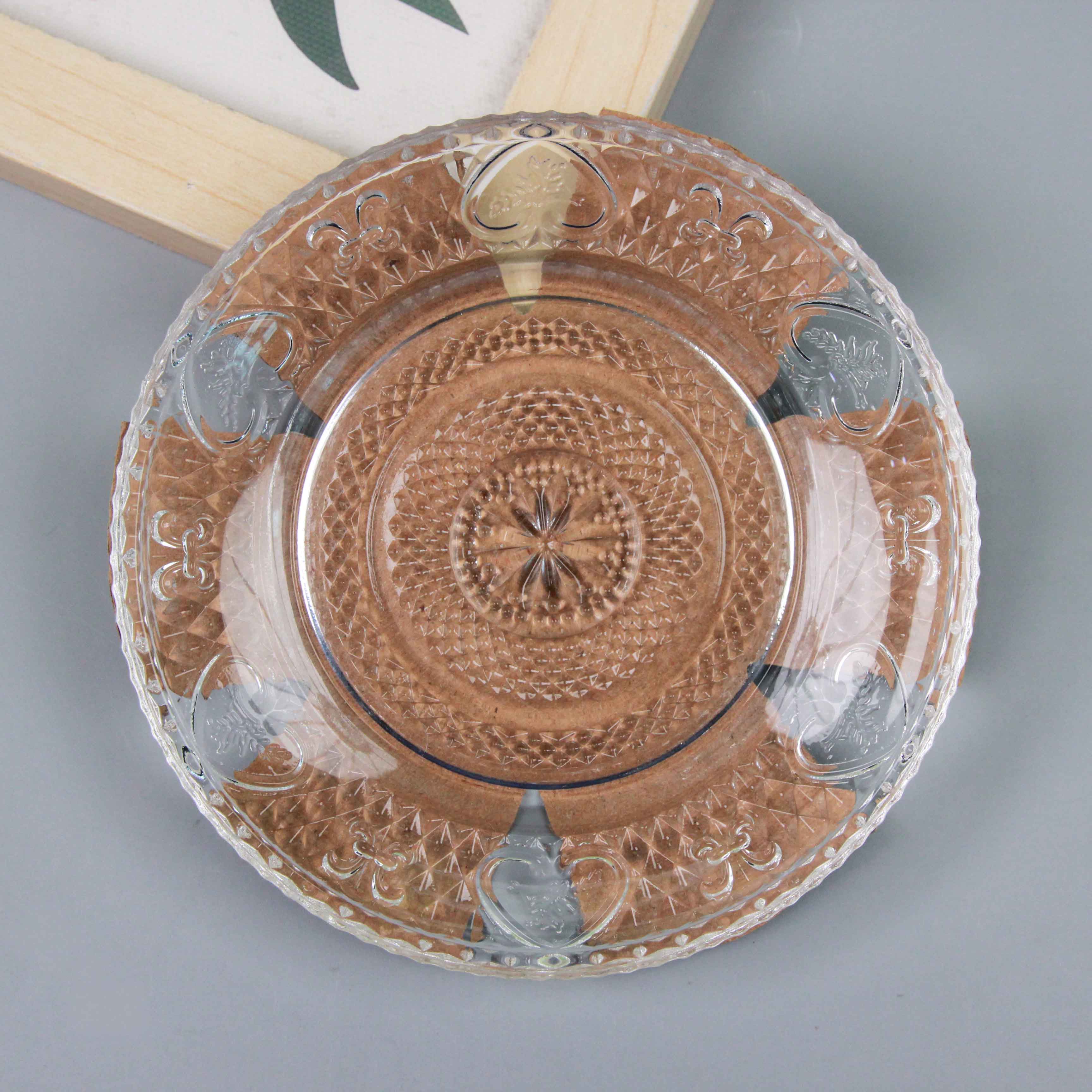 [ Đồng giá 19k] Đĩa đựng trái cây thủy tinh Faqiang 4 inch (kiểu ngẫu nhiên)