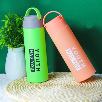 [ Đồng giá 19k] Cốc thủy tinh trẻ trung vỏ nhựa