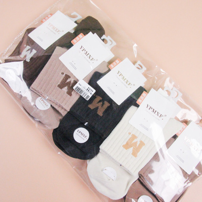 [ Đồng giá  19k] Tất cotton thể thao trà sữa Mingxinfang dành cho nữ