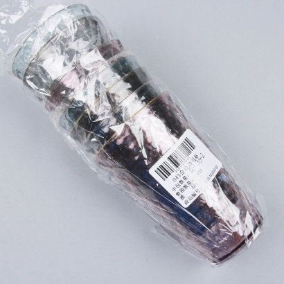 [ Đồng giá ]  Cốc trong suốt viền vàng 043