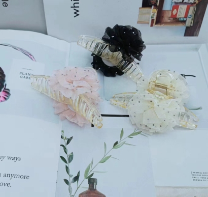 [ Đồng giá 19k]Móng vuốt hoa gạc đính đá nóng hai mặt 11 cm