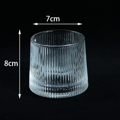 [ Đồng giá 19k] Cốc ly thuỷ tinh hoạ tiết sọc dọc