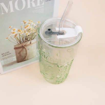 [ Đồng giá ]Ly thuỷ tinh (600ml có nắp)