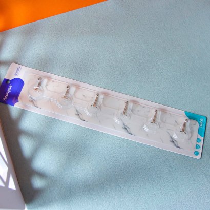 [Đồng giá 19k] Móc dán tường liền 6 móc giả đá