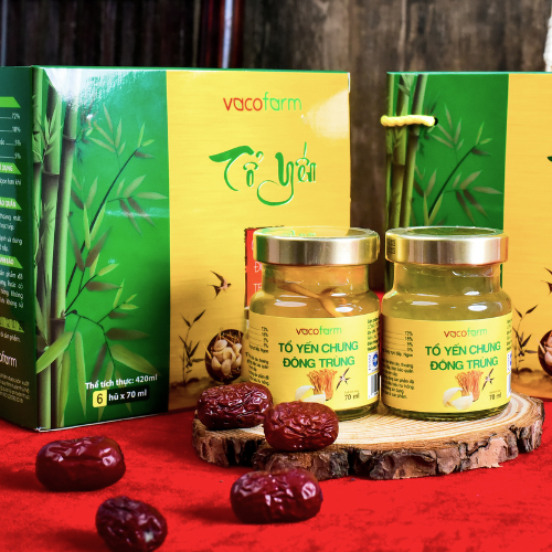 Tổ yến chưng đông trùng Vacofarm (6 lọ x 70ml)
