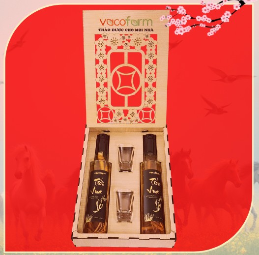 CẶP RƯỢU TIẾN VUA - Hộp gỗ