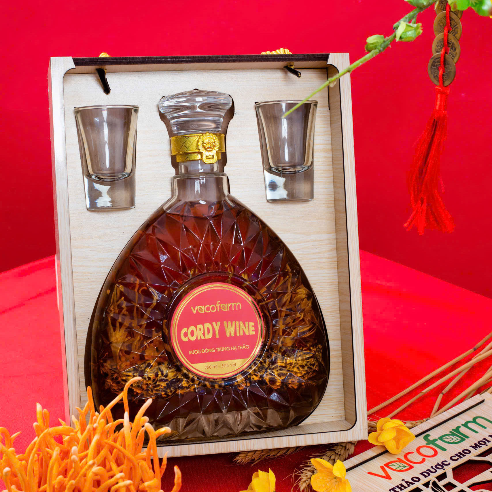 Set RƯỢU XO 750ml - Hộp gỗ