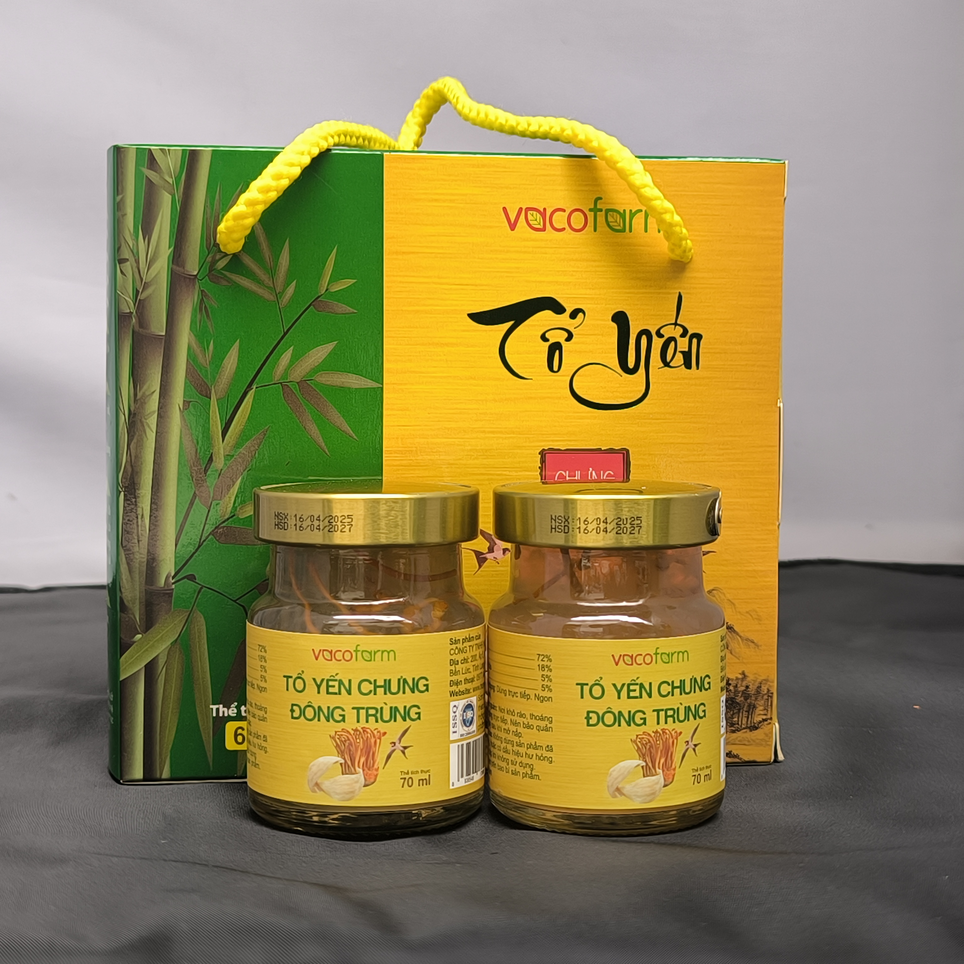 Tổ yến chưng đông trùng Vacofarm (6 lọ x 70ml)
