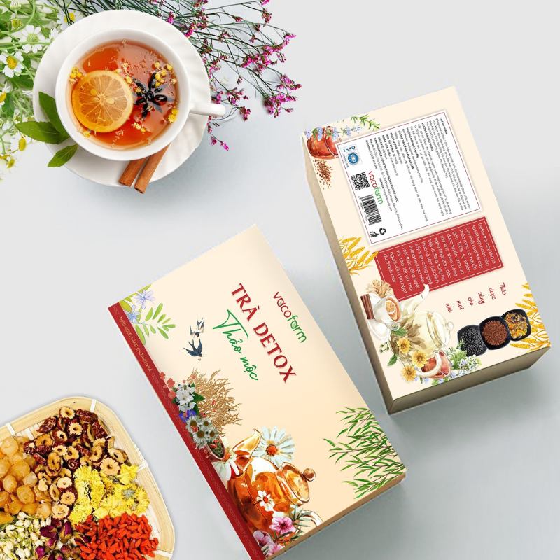 Trà Detox thảo mộc Vacofarm