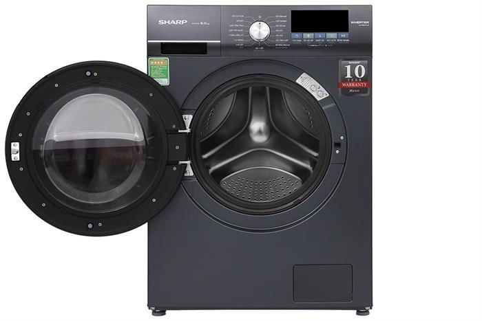 Máy giặt Sharp Inverter lồng ngang 9 kg ES-FM90CB-SB