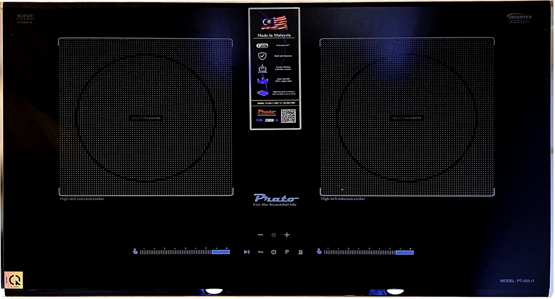 Bếp từ Prato 2 vùng nấu PT-669.I1