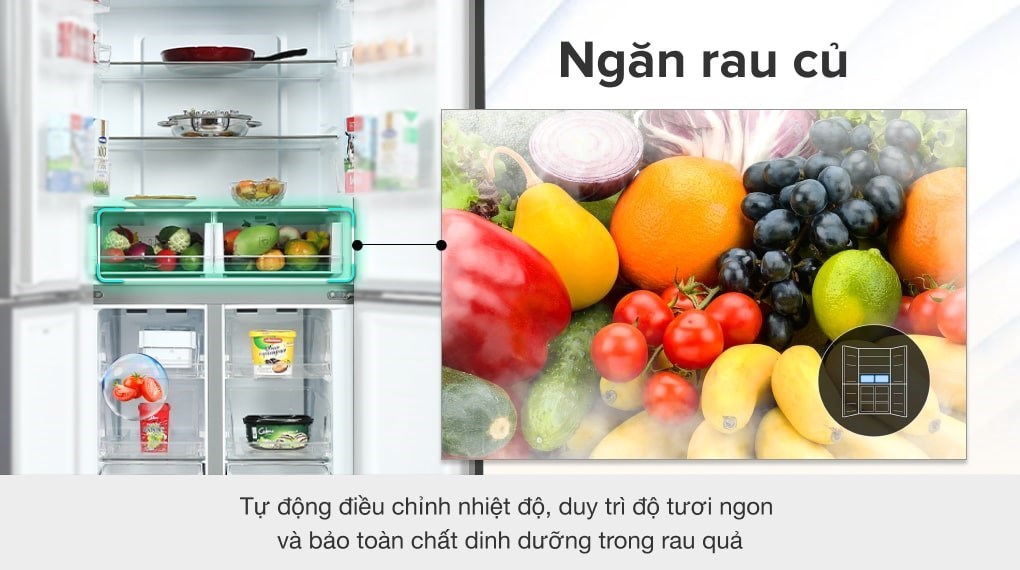 Tủ lạnh Samsung Inverter 511 lít Multi Door RF48A4000B4/SV