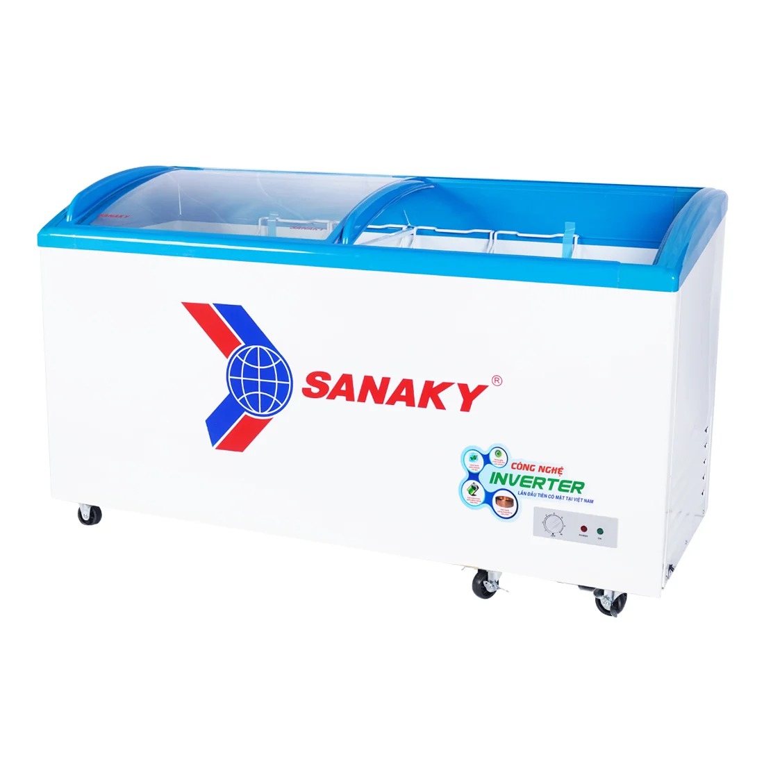 Tủ Đông kính cong Sanaky Inverter 437 lít VH-6899K3